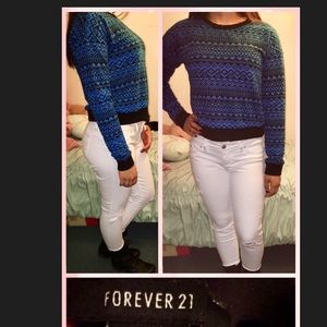 Blue and black sweater